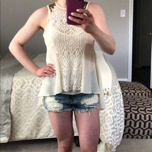 Flowy lace tank